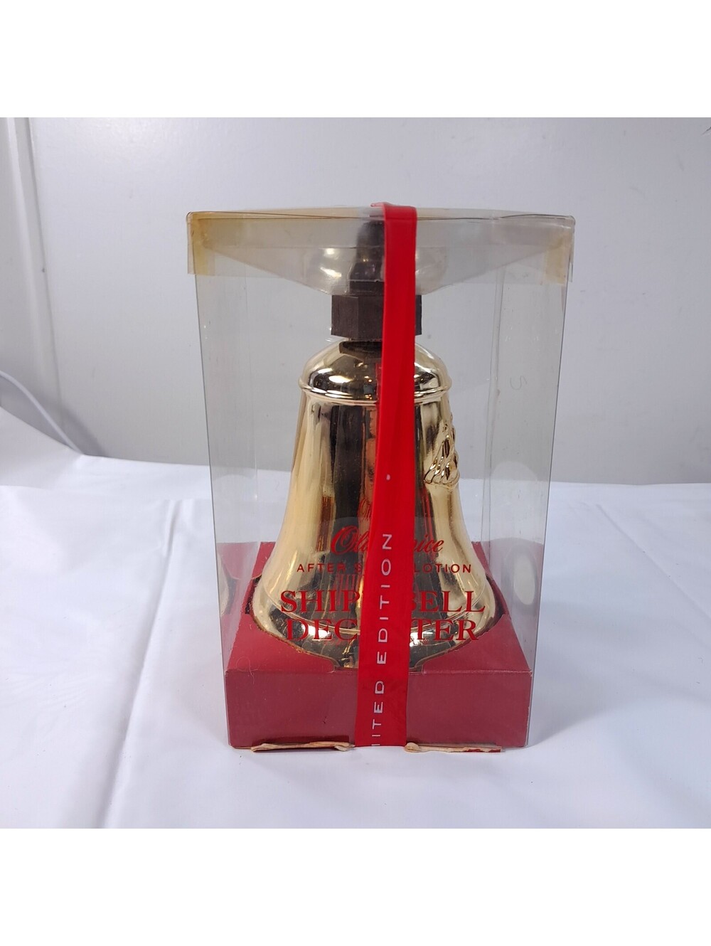 Vintage Shulton Old Spice After Shave Lotion gold Bell Decanter W/ Box #4355